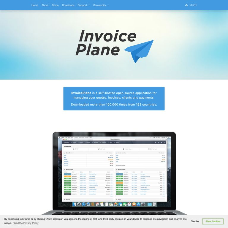 InvoicePlane screenshot